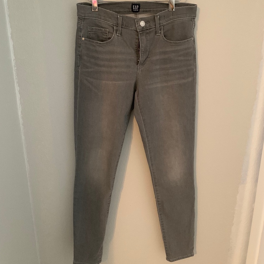 Gray Skinny Stretch Jeans